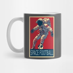 Astronaut Playing Space football Mug